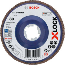 Шліфкруг складчастий Bosch X571 Best for Metal 115 мм G680 прямий (2608619207)