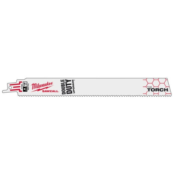 Полотна для шаб. пилок Torch по мет/кол.мет-2-8мм,нерж ст-2-4мм,метал труба ф10-160,L=230мм, 1шт (48005788)