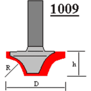 Фреза ГЛОБУС 1009 R4 пазова фасонна (1009-R4-G)