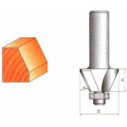 Фреза ГЛОБУС 1024 d12 80°x93 кромочна конусна з нижнім підшипником (1024-d12-80°X93-G)